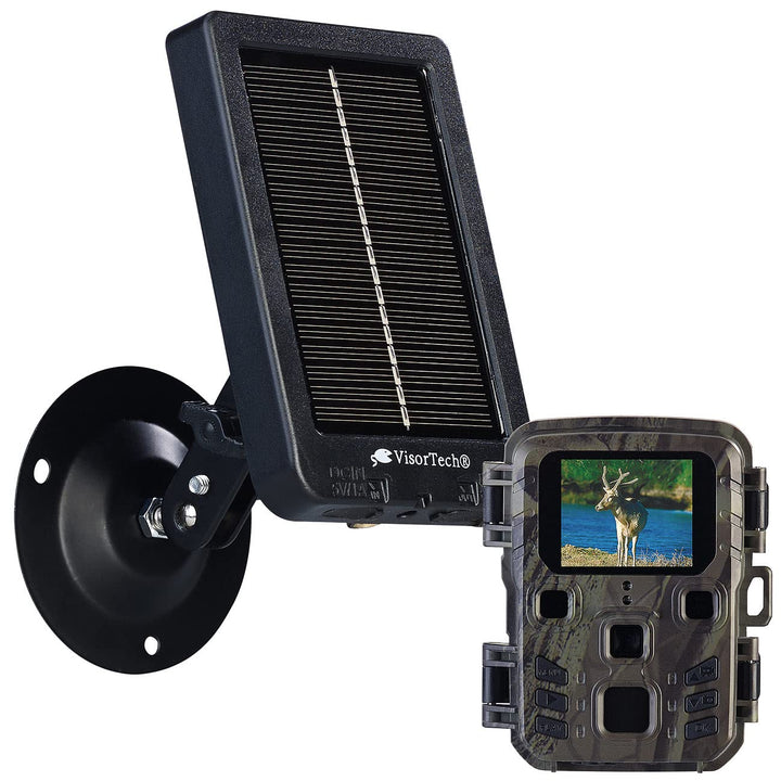 VisorTech Wildkamera Infrarot: 4K-Wildkamera mit PIR-Sensor, Nachtsicht, inkl. Akku-Solarpanel (Nach