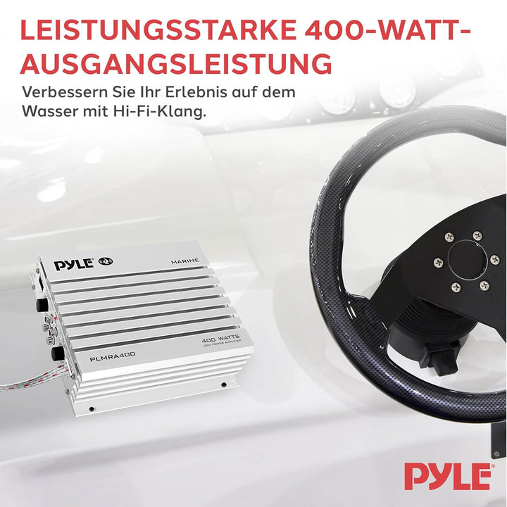 Pyle 4-Kanal 400 Watt Wasserdicht Marin Verstärker