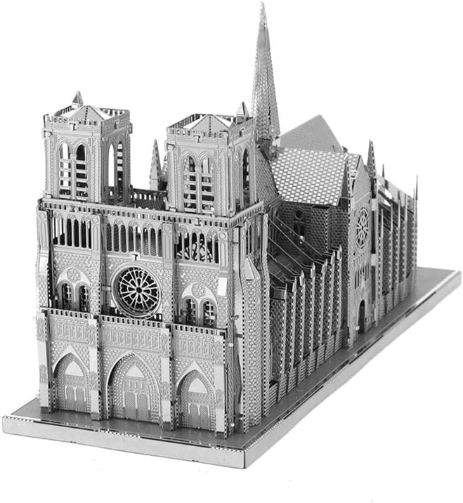 Fascinations ICX003 Metal Earth Metallbausätze - Wahrzeichen Notre Dame, lasergeschnittener 3D-Konst