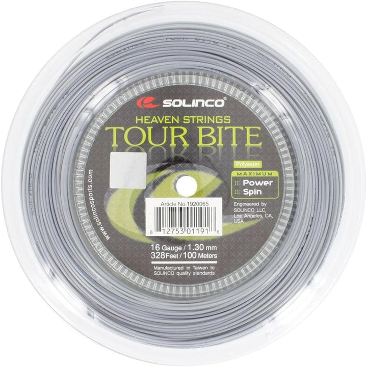 Solinco Tour Bite 100M Silber Tennis Saitenrolle 100m Monofil Silber 1,20, 1,20