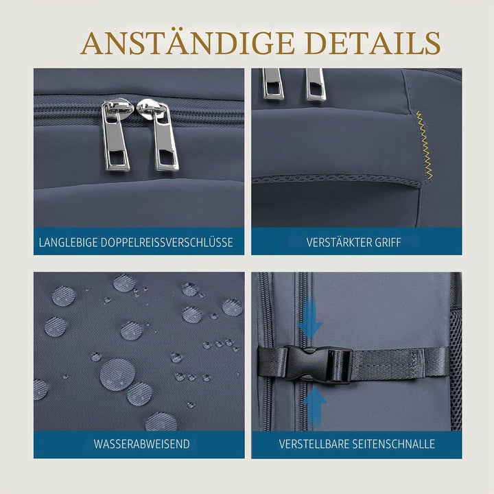 Lossga Handgepäck für Easyjet 45x36x20 Reiserucksack Damen Rucksack Männer Frauen Wanderrucksack Was