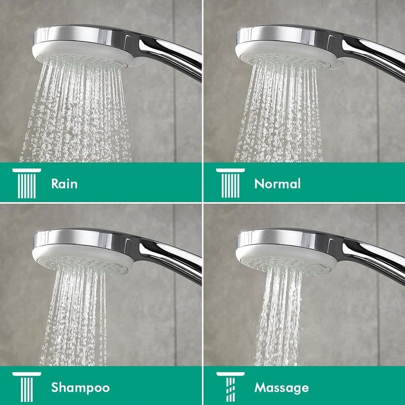 hansgrohe Duschkopf Croma 100 (Regendusche, 4 Strahlarten), chrom 4 Strahlarten Single