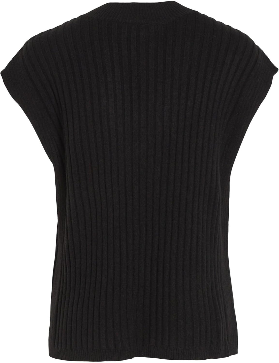 Vila Damen Vimalje V-Neck S/L Oversize Knit Vest Pullunder S Schwarz, S Schwarz