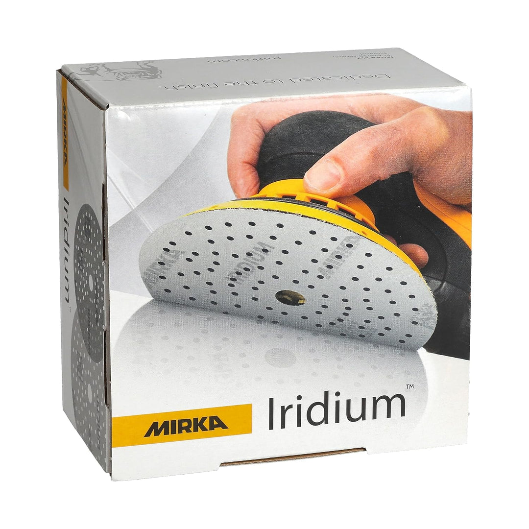 Mirka Iridium Premium-Schleifpapier Ø 125mm Klett 89-Loch, Korn 40, 50 Stk/Zum Schleifen von Lack, S