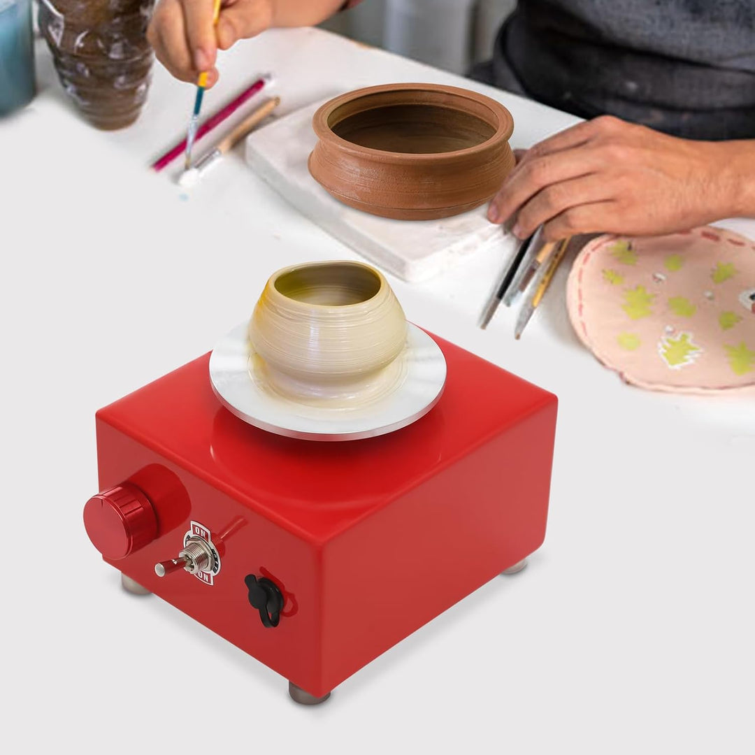 Mini-Töpferscheibe, Elektrische Töpferscheibe Maschine, Metall-Drehteller Töpferscheibe, 2000 U/min