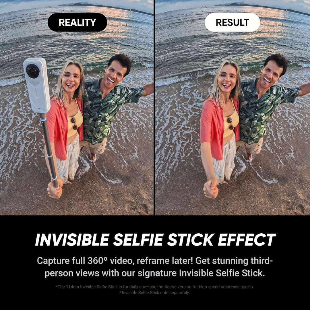 Insta360 X5 Satinweiss - wasserdichte 8K 360°-Action-Cam, Spitze bei wenig Licht, Unsichtbarer Selfi