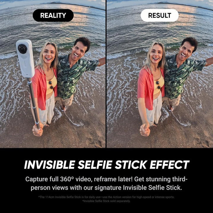 Insta360 X5 Satinweiss - wasserdichte 8K 360°-Action-Cam, Spitze bei wenig Licht, Unsichtbarer Selfi