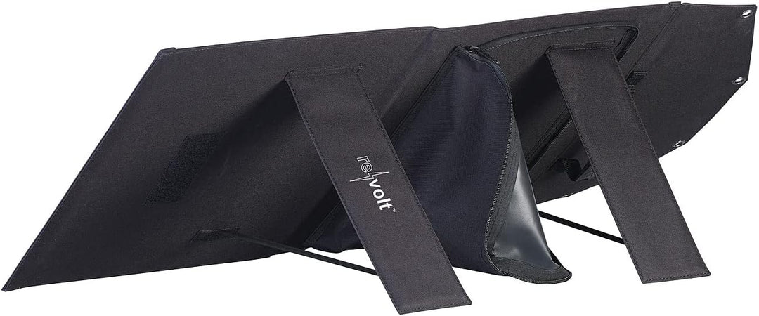 revolt Solar faltbar: Faltbares Solarpanel, 2 monokristalline Solarzellen, MC4-komp., 50 W (Faltbare