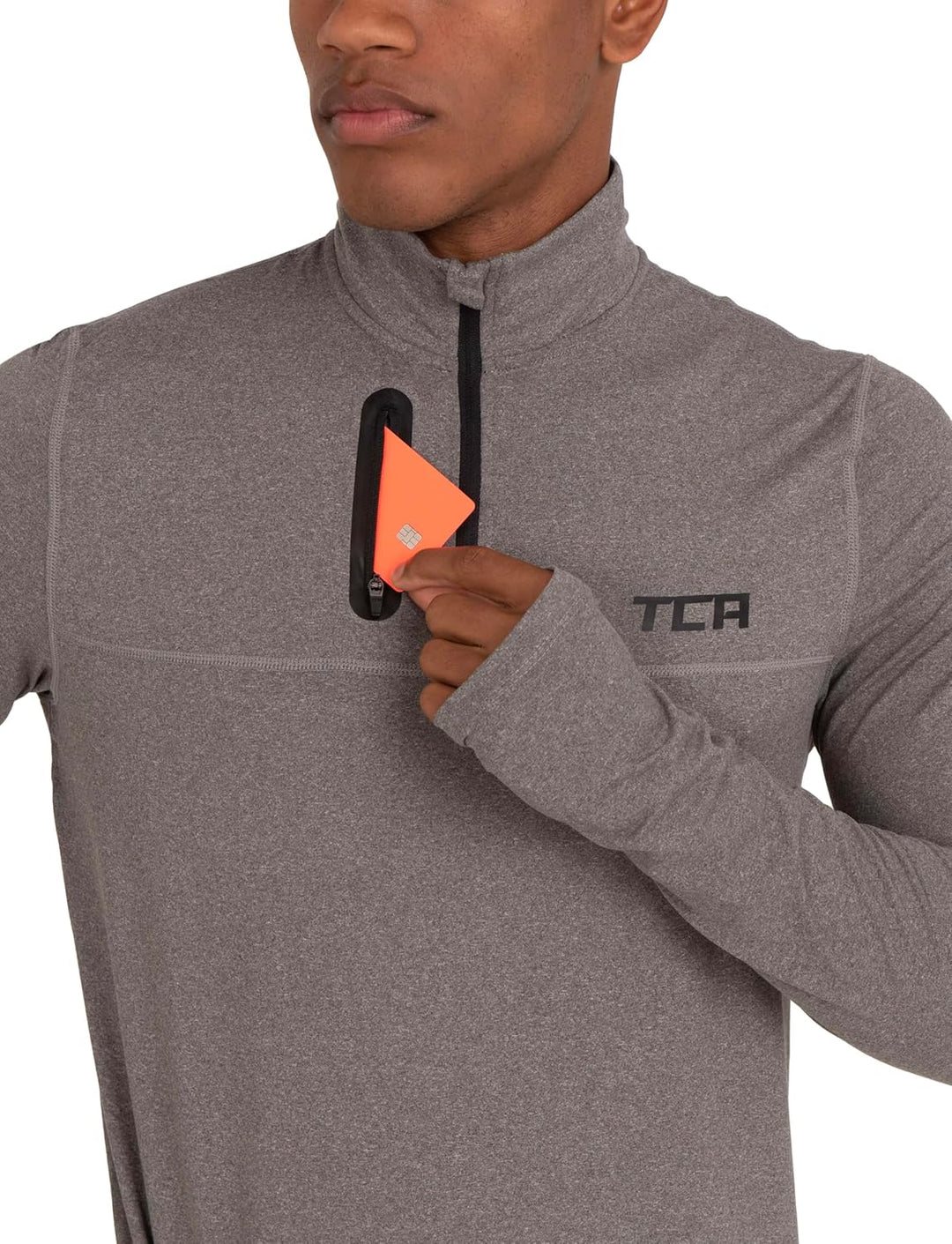 TCA Laufshirt Herren Langarm - Fusion Pro Quickdry Langarmshirt atmungsaktiv - Ski Oberteil Herren -
