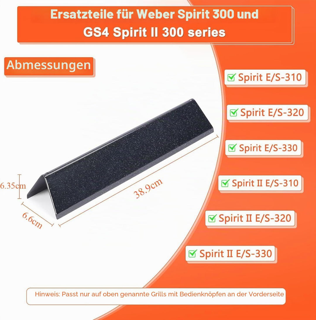 GFTIME 38,9CM Flavorizer Bar 7636 für Spirit E-310/320/330 (2013-Current), Spirit II E-310 S-310 Ser