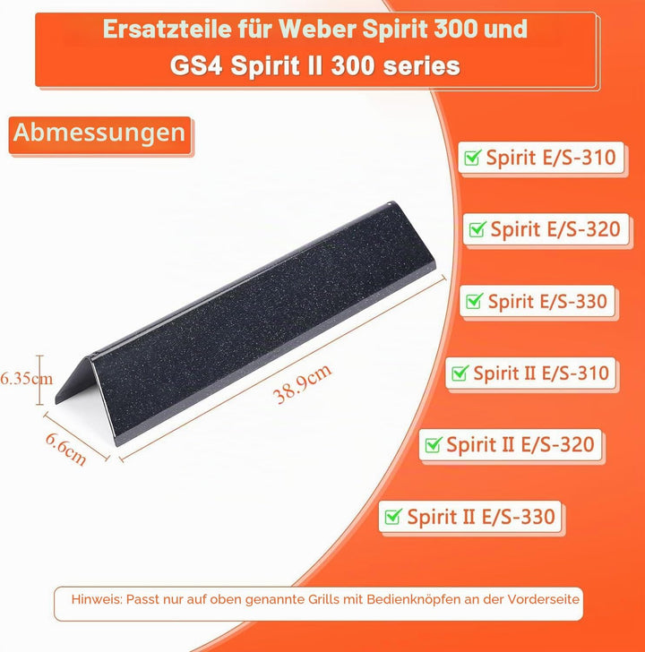 GFTIME 38,9CM Flavorizer Bar 7636 für Spirit E-310/320/330 (2013-Current), Spirit II E-310 S-310 Ser