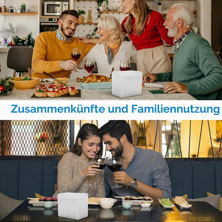 1100 Stück Kunststoff-Zahnstocher, runde Doppelkopf-Zahnstocher, runde Zahnreinigungsseide, Zahnseid