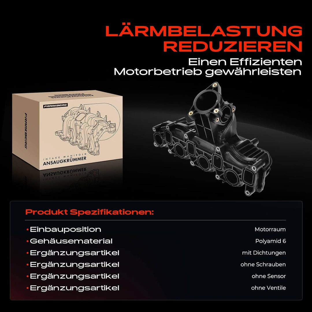 Ansaugkrümmer mit Dichtung für A1 A3 Ibiza Fabia Golf P-a-s-s-a-t Polo 1.6 TDI 2009-2020 03L129711AL
