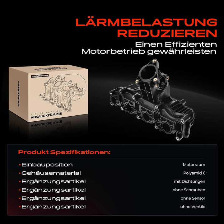Ansaugkrümmer mit Dichtung für A1 A3 Ibiza Fabia Golf P-a-s-s-a-t Polo 1.6 TDI 2009-2020 03L129711AL