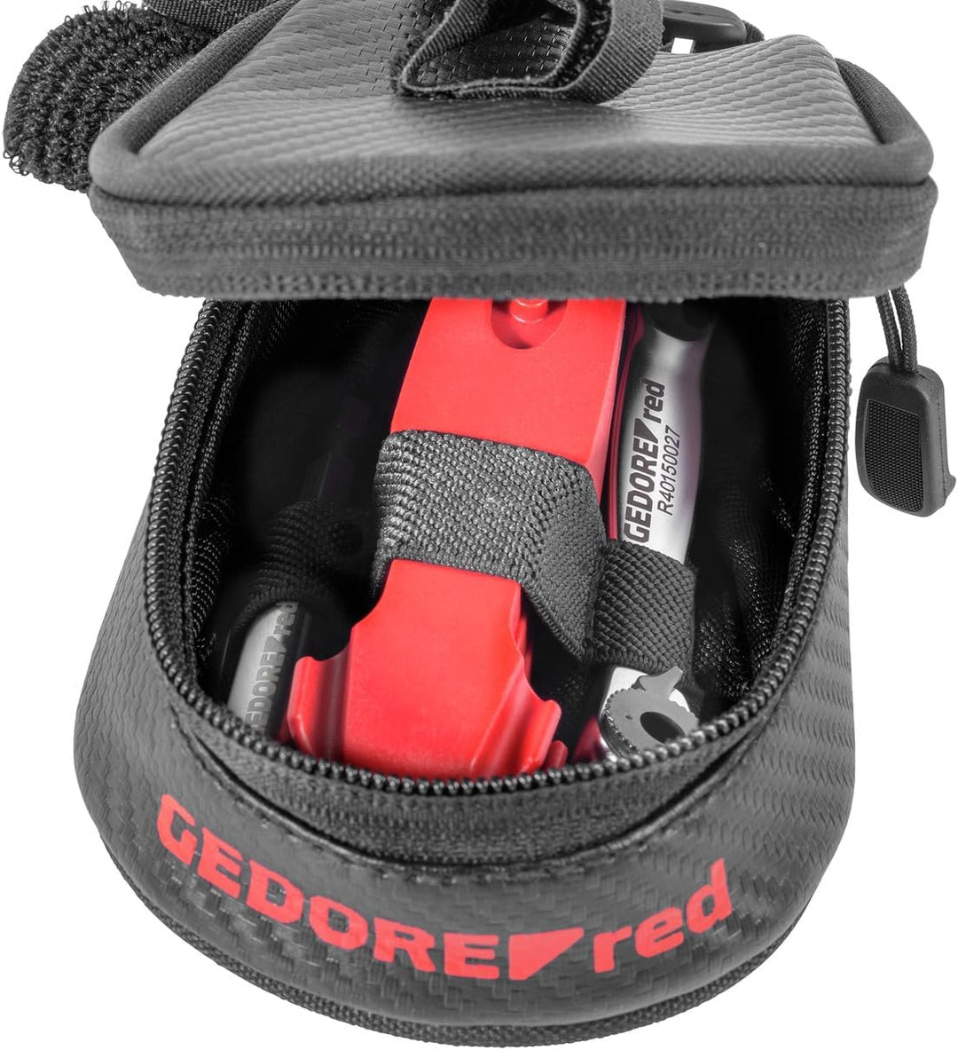 GEDORE red Fahrrad Werkzeugset für unterwegs, 13-teilig, Reifenwechsel, Bits, Knarre, Adapter, Steck