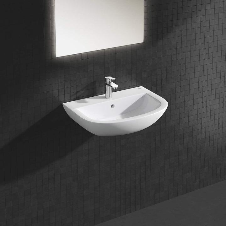 GROHE BauEdge - Einhand-Waschtischarmatur (wassersparend, langlebige Oberfläche, S-Size), chrom, 233