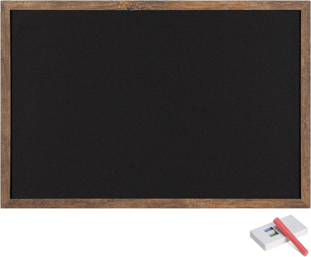 Navaris Kreidetafel mit Holzrahmen - Memoboard 60x40 cm - inkl. Kreide Pins - Tafel mit Wandhalterun