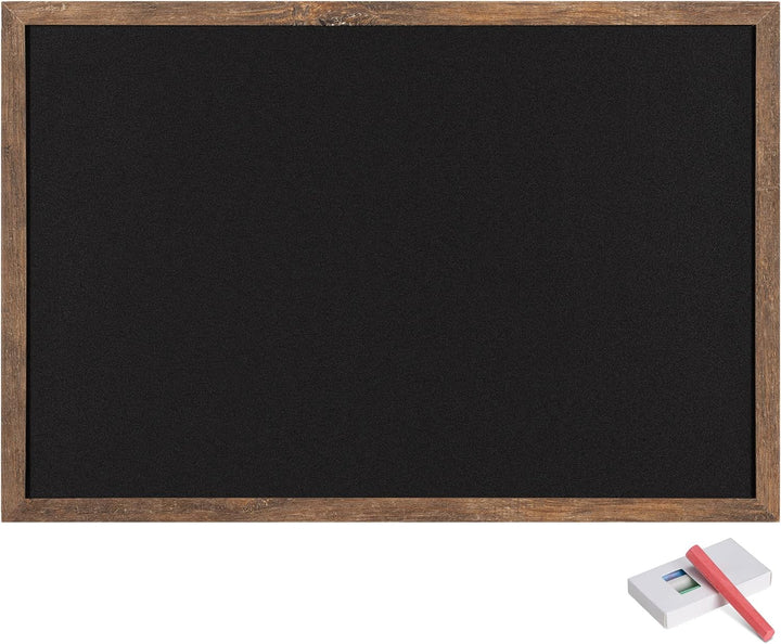 Navaris Kreidetafel mit Holzrahmen - Memoboard 60x40 cm - inkl. Kreide Pins - Tafel mit Wandhalterun