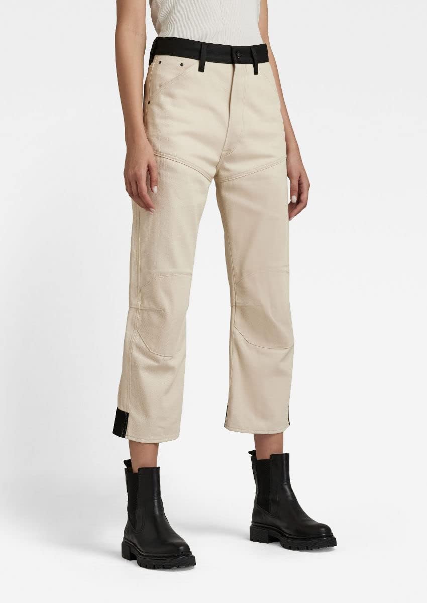 G-Star Damen 5620 3D Cropped Bootcut PM Jeans 27W / 30L Beige (Ecru D21066-c525-159), 27W / 30L Beig