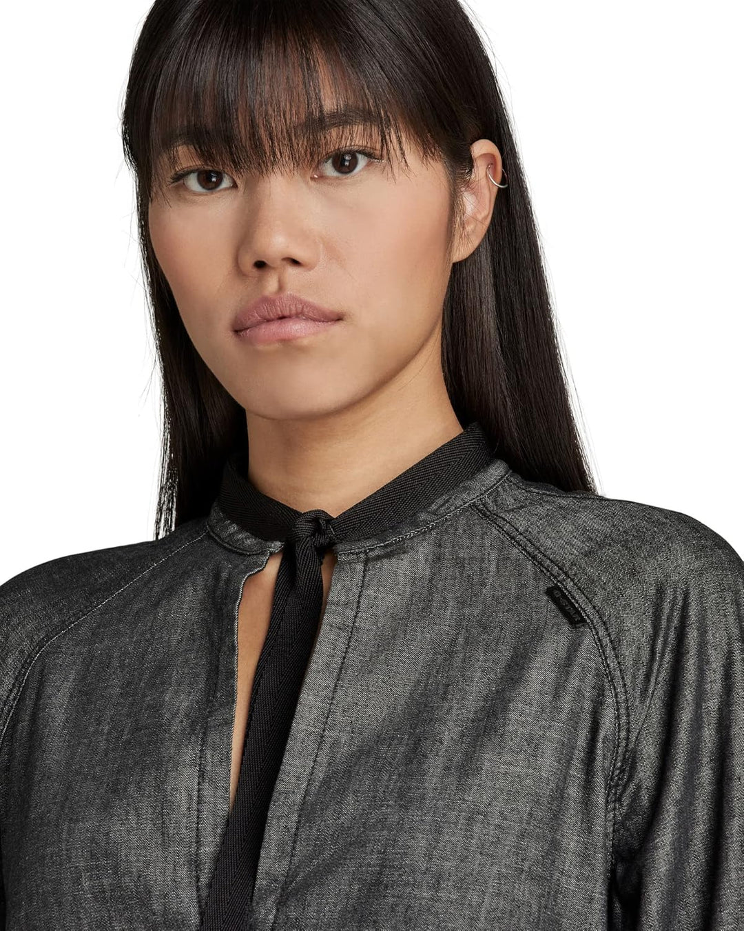 G-Star Damen V-Neck Tunic Dress S Schwarz (Jet Black D19054-d195-a814), S Schwarz (Jet Black D19054-