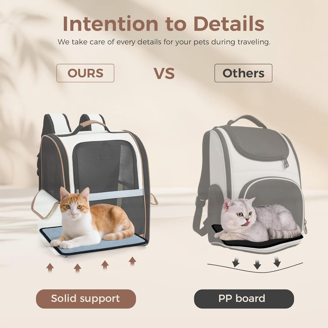 HundeRucksack und KatzenRucksack für Mittel/Kleine Haustiere(2-8KG), Haustier Rucksack mit Netzfenst
