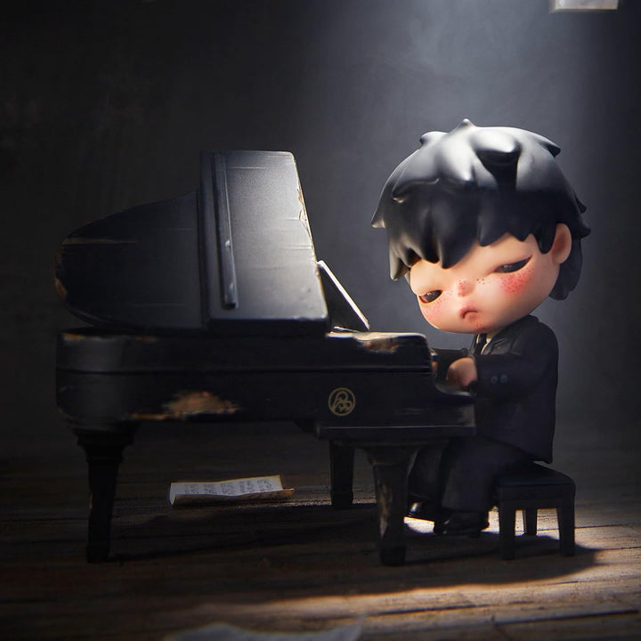POP MART Hirono The Pianist Figure Anime Actionfiguren Sammelfiguren Sammler Kunstspielzeug Spielzeu
