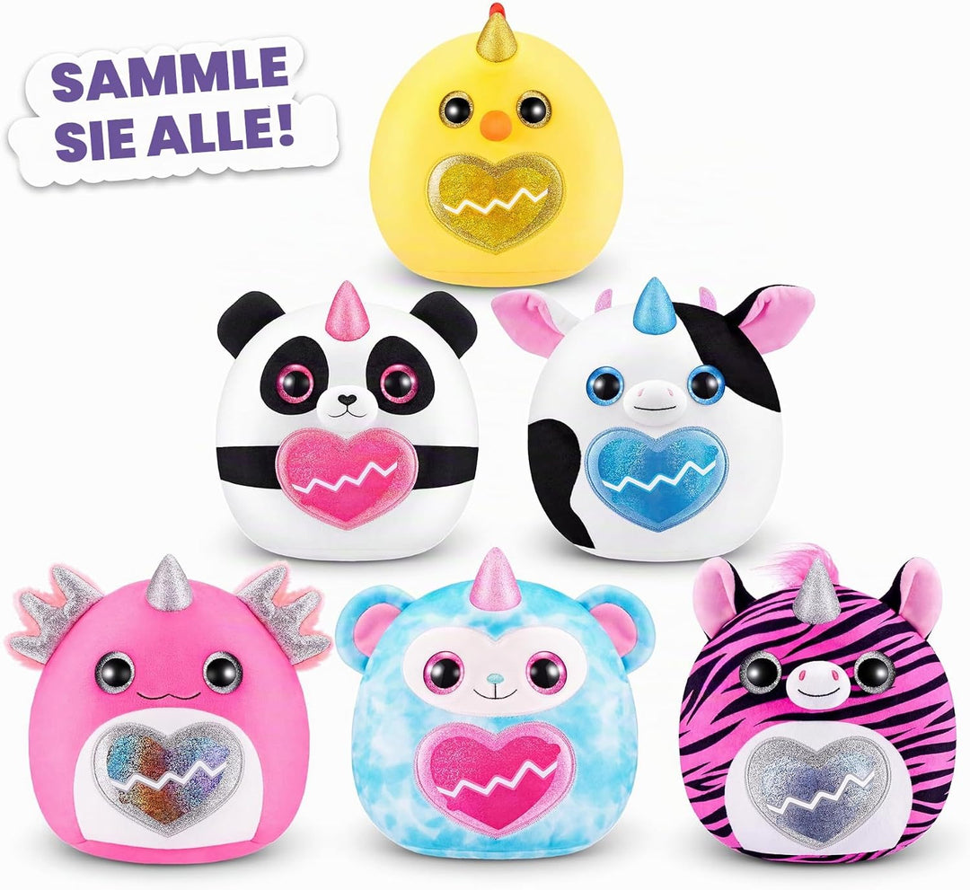 Rainbocorns Eggzania Mini Mania, Zebra, by ZURU Plush Surprise Unboxing with Animal Soft Toy, Idea f