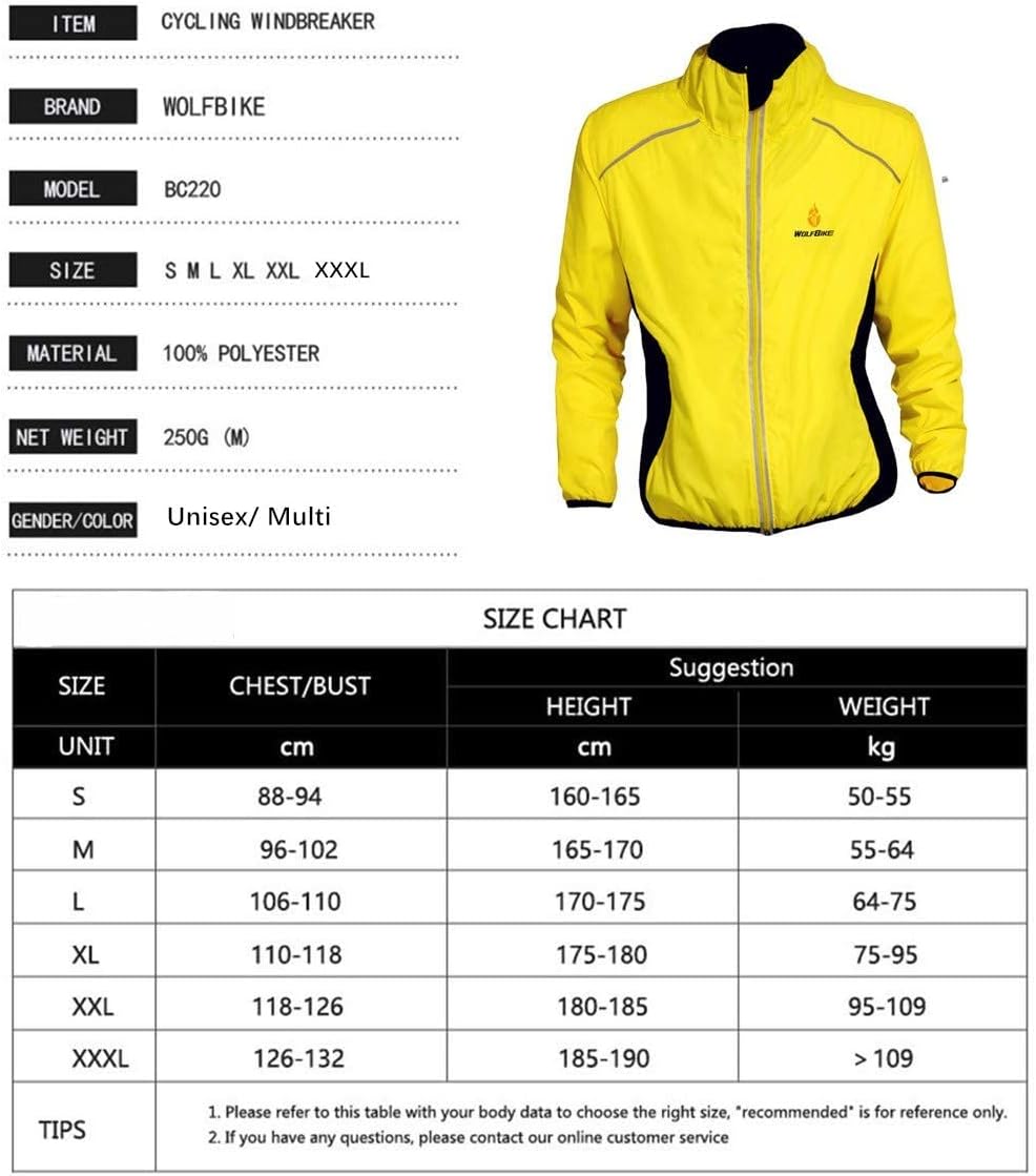 WOSAWE Herren-Fahrradjacke Winddichte wasserdichte MTB Mountainbike Jacket Für Radfahren, Joggen & W