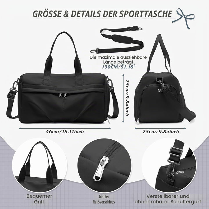 HYC00 Sport Duffel Bag Damen Sporttasche mit Schuhfach Reisetasche Damen Weekender Travel Bag Handge