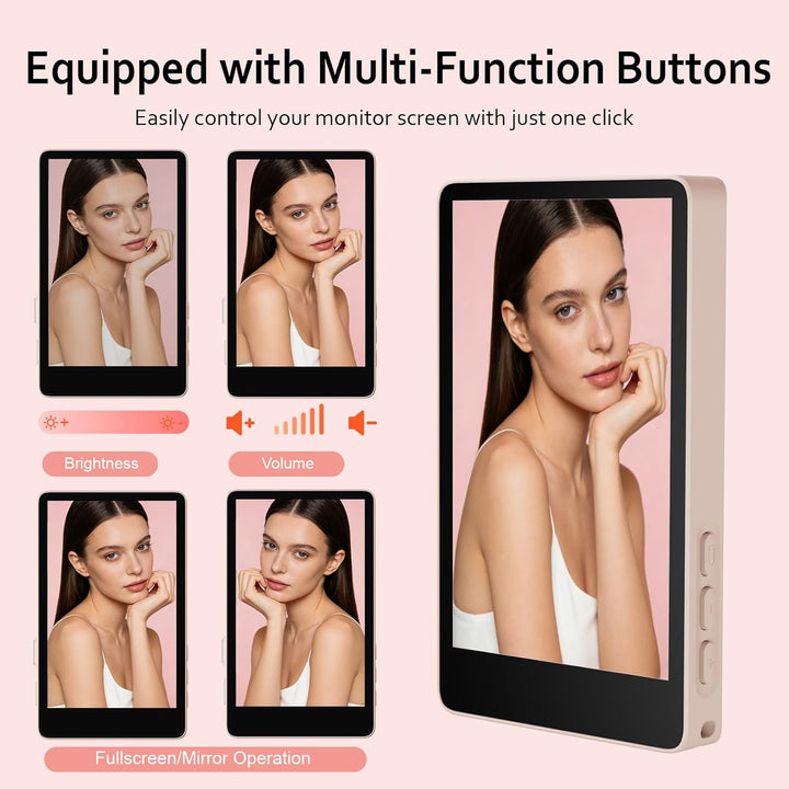 Bettdow Handy Selfie Monitor 3,97“, Magnetischer Smartphone Vlog Bildschirm für iPhone & Android Tel