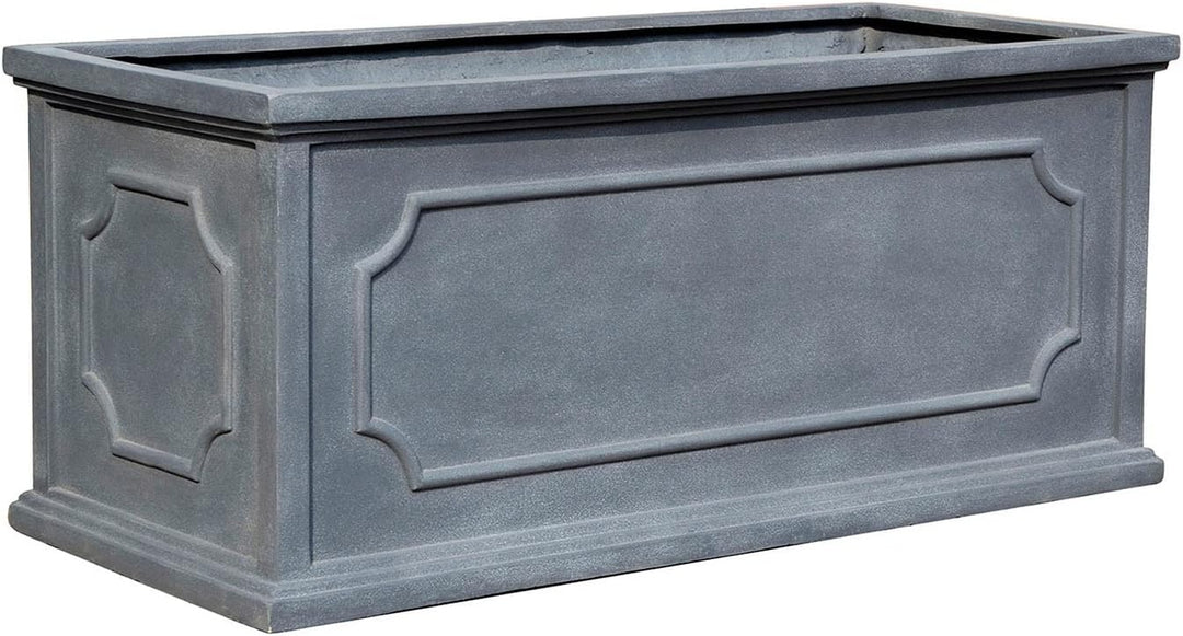 ESCHBACH® Pflanzkübel Hampshire 100 Blei Grau Rechteckig * 100 x 45 x 43 cm * 10 Jahre Garantie 100x