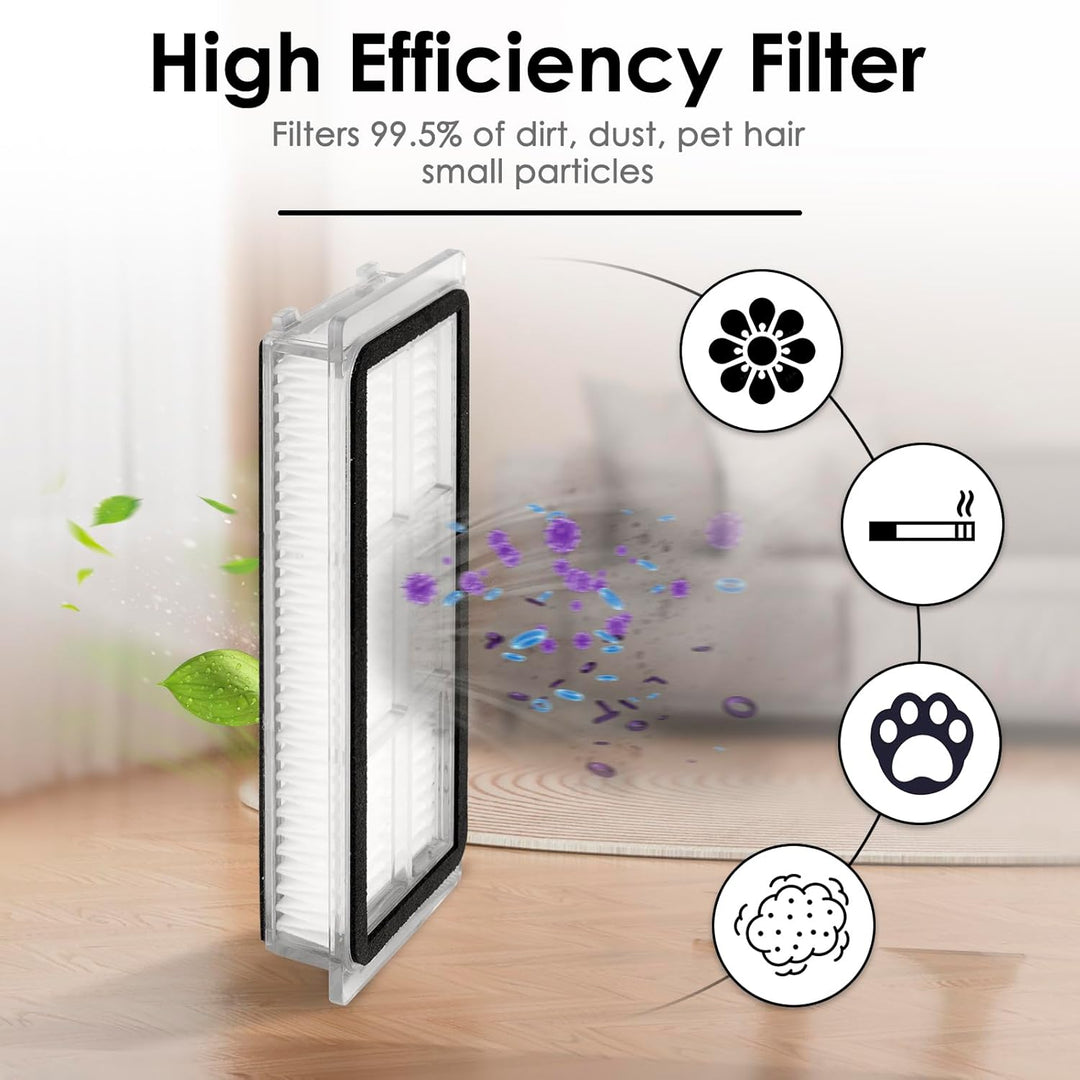 HEPA-Filter kompatibel für Dreametech L20 Ultra/L30 Ultra Roboter-Staubsaugerfilter-Set, 8 Stück