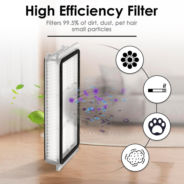 HEPA-Filter kompatibel für Dreametech L20 Ultra/L30 Ultra Roboter-Staubsaugerfilter-Set, 8 Stück
