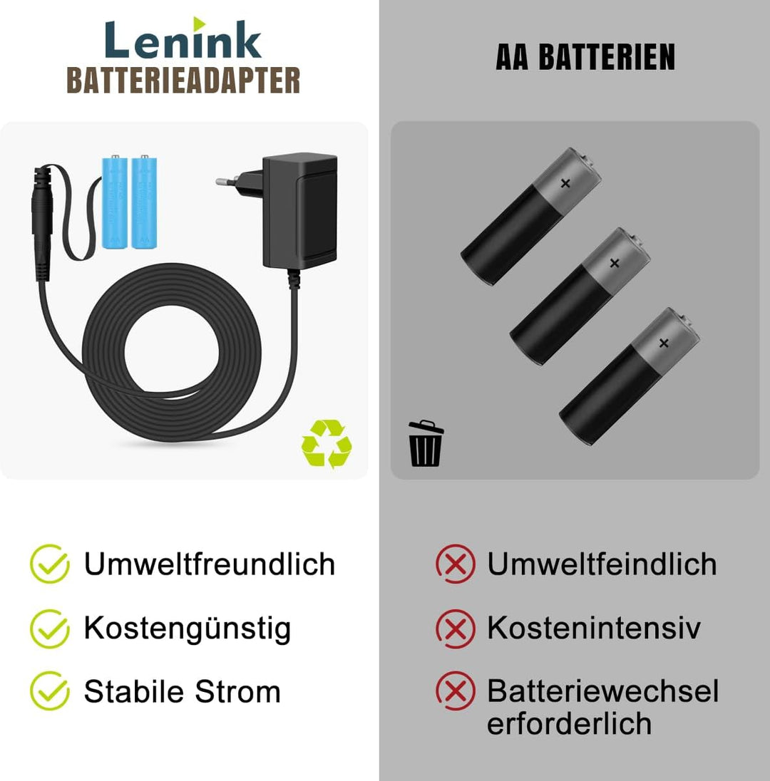 Lenink 3V Netzteil Batterieadapter Batterieersatz für 2 Stück AA Batterien, z.B kompatibel mit Bosch