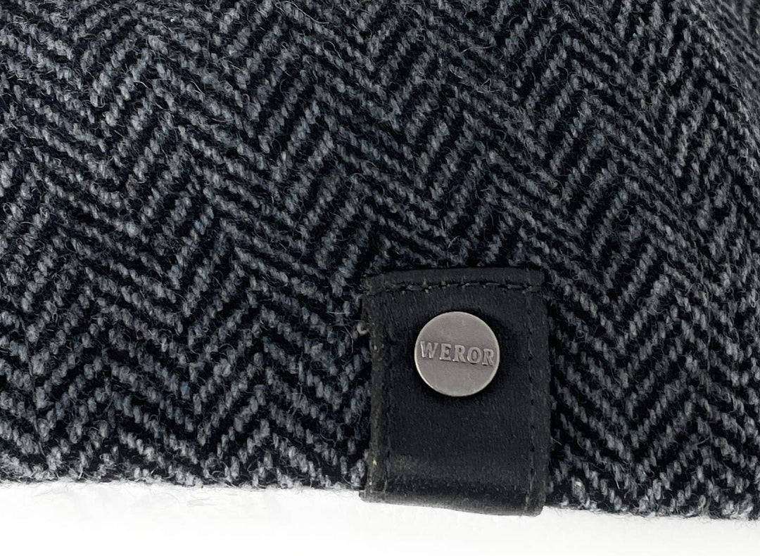 Schiebermütze Herren – Schirmmütze Flatcap Herrenmütze mit Schirm – Fischgrät - Mütze mit Baumwollfu