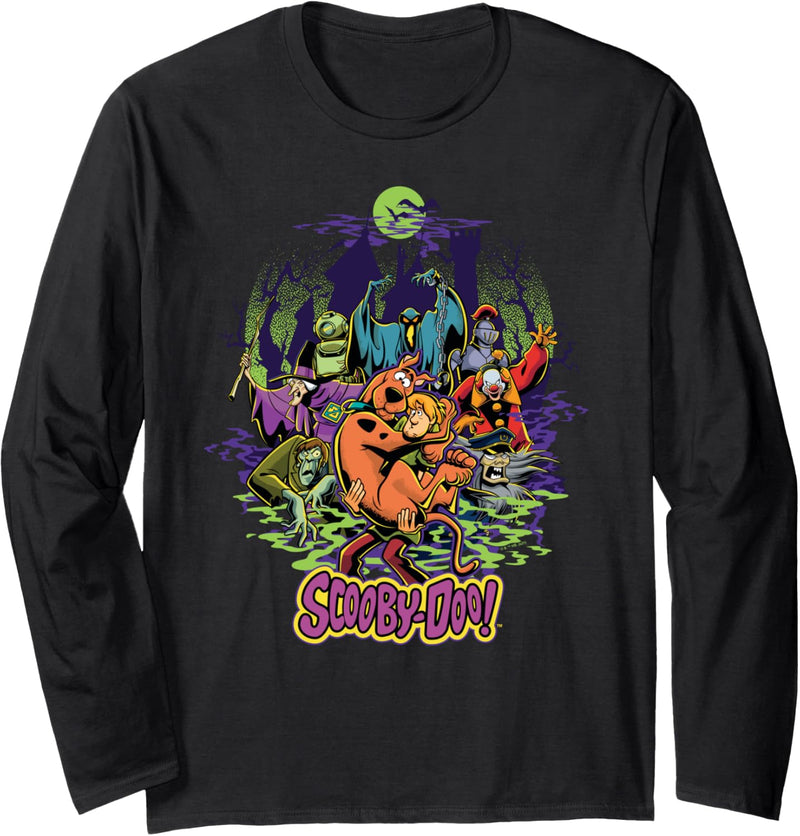 Scooby-Doo and Shaggy Chased by Monsters Langarmshirt