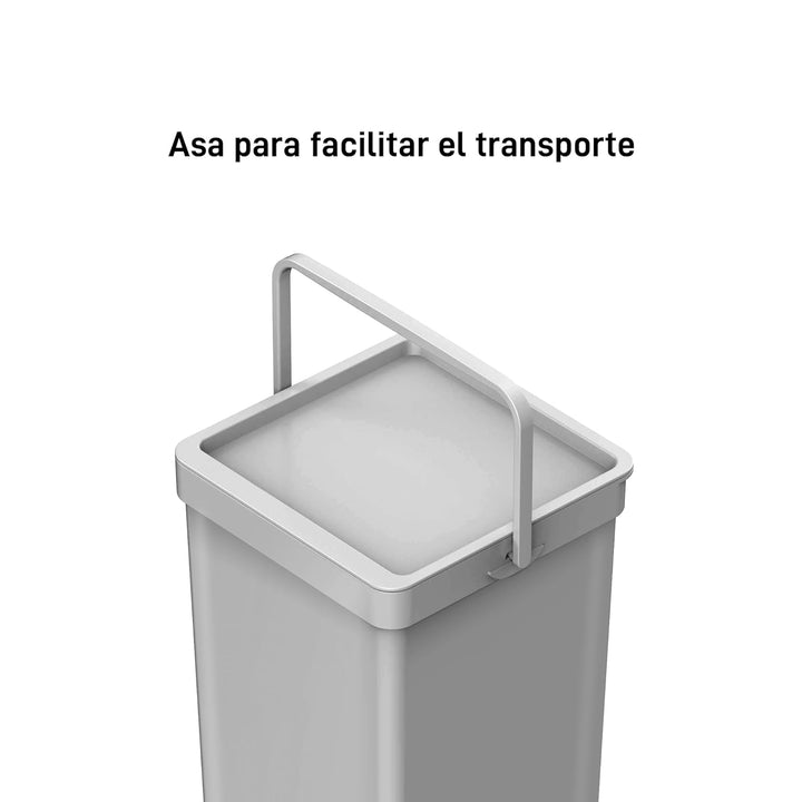 EKO Ausziehbarer recycelbarer Küchenmülleimer für die Küche, 20 l und 15 l, mit 2 Fächern | Abfallei