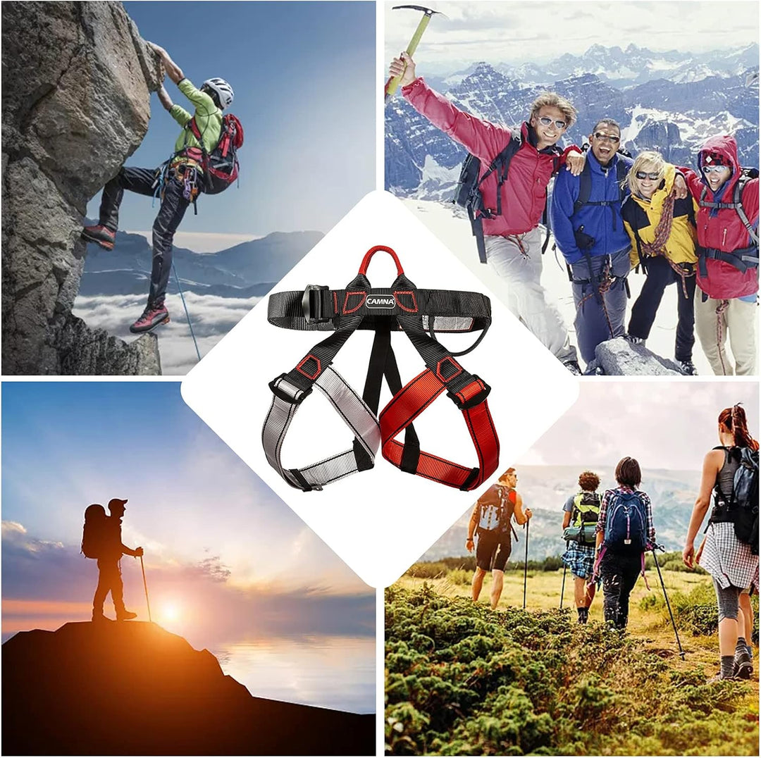 EUNEWR klettergurt kinder Klettergurte Befestigender Klettergut,Für Frauen, Männer und Kinder halber