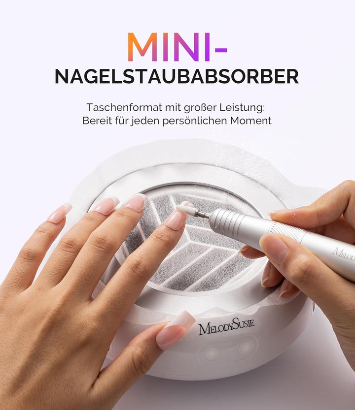 MelodySusie Pocket Professionele Nagelstaubsauger HProA – Mini Draagbare Staubabsaugung für nägel, 3