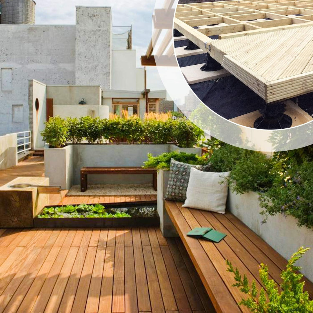 Sonnewelt Stelzlager höhenverstellbar Terrassenlager 10 Stück für die Unterkonstruktion,von 30-60mm