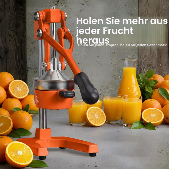 Zulay Kitchen Orangensaftpresse aus Gusseisen, robust, leicht zu reinigen, professionelle Zitruspres