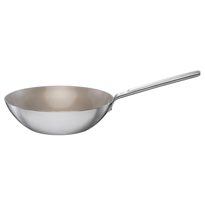 Fiskars Norden Steel Wok, Ø 28 cm, Für alle Kochfelder geeignet, Mit Antihaftbeschichtung, Edelstahl