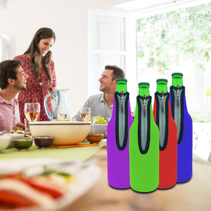 4 Stück Koozies Thermohülle Isoliertasche Hülle Tasche für Flasche 520 ml (17,6 oz) aus Neopren mit