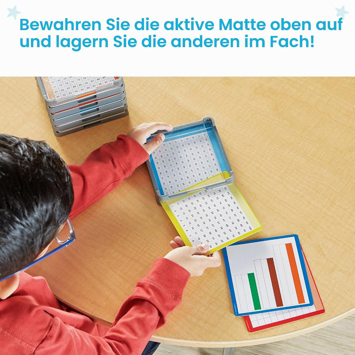 Learning Resources Cuisenaire Stab-Tabletts 6er-Set, ab 5 Jahren, enthält nur Tabletts und Aktivität