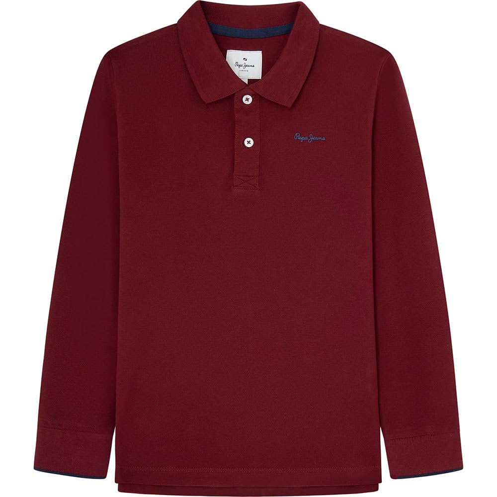 Pepe Jeans Jungen Polohemd Thor Ls 14 Jahre Red (Burgundy), 14 Jahre Red (Burgundy)