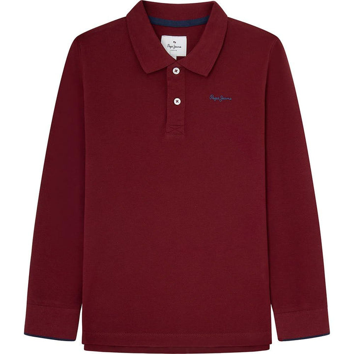 Pepe Jeans Jungen Polohemd Thor Ls 14 Jahre Red (Burgundy), 14 Jahre Red (Burgundy)