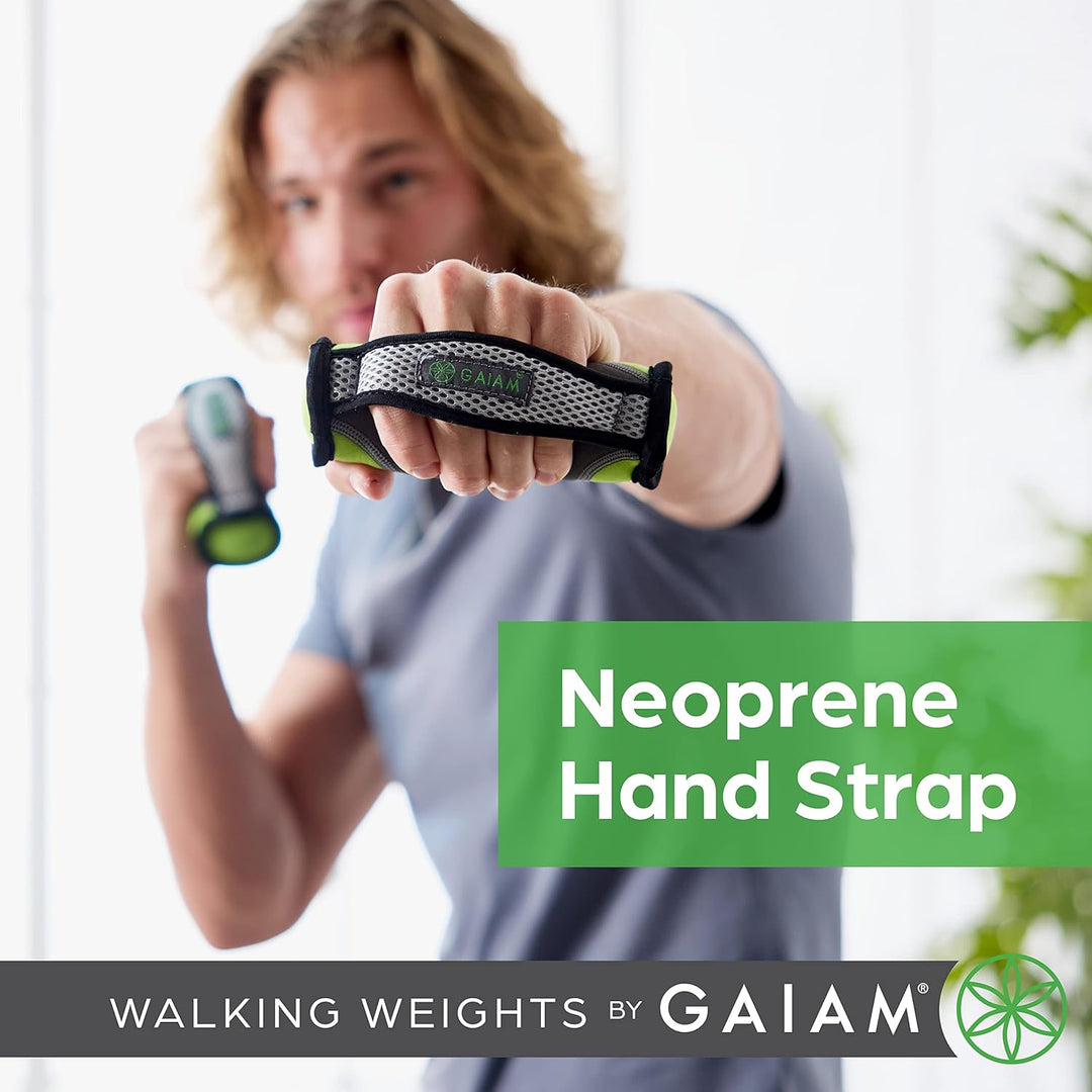 Gaiam Unisex-Erwachsene for Women & Men Soft Dumbbell Walking Weight Sets with Hand Strap Handgewich