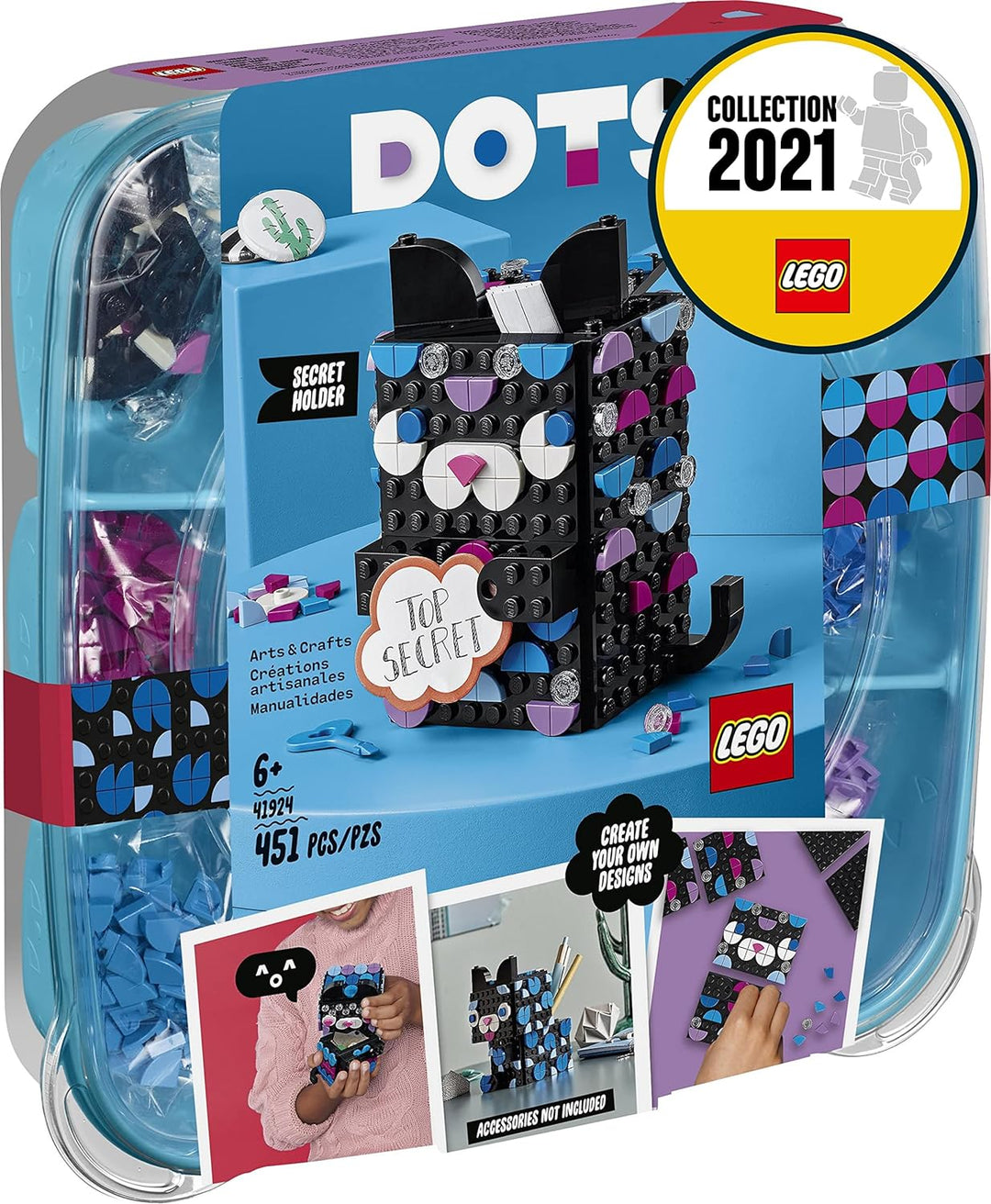 LEGO 41924 DOTS Geheimbox Katze Single, Single