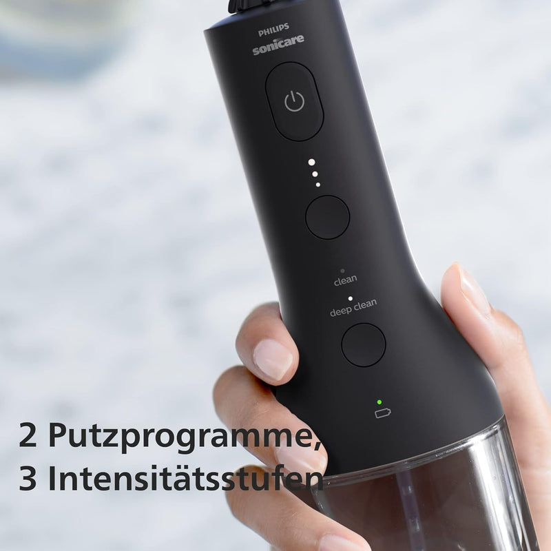 Philips Sonicare kabellose Power Flosser Munddusche und DiamondClean 9000 elektrische Zahnbürste – S