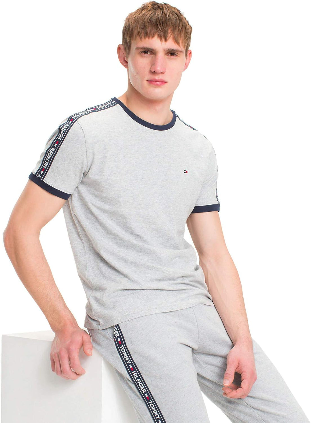 Tommy Hilfiger Herren Rn Tee Ss T-Shirt XL Grey Heather, XL Grey Heather